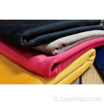 Tissu de canapé en velours coloré en polyester hollandais